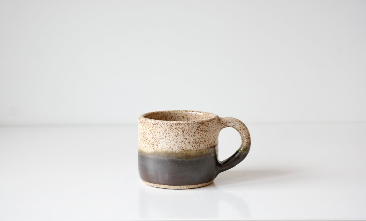 Handmade Stoneware Mug | Cream & Brown