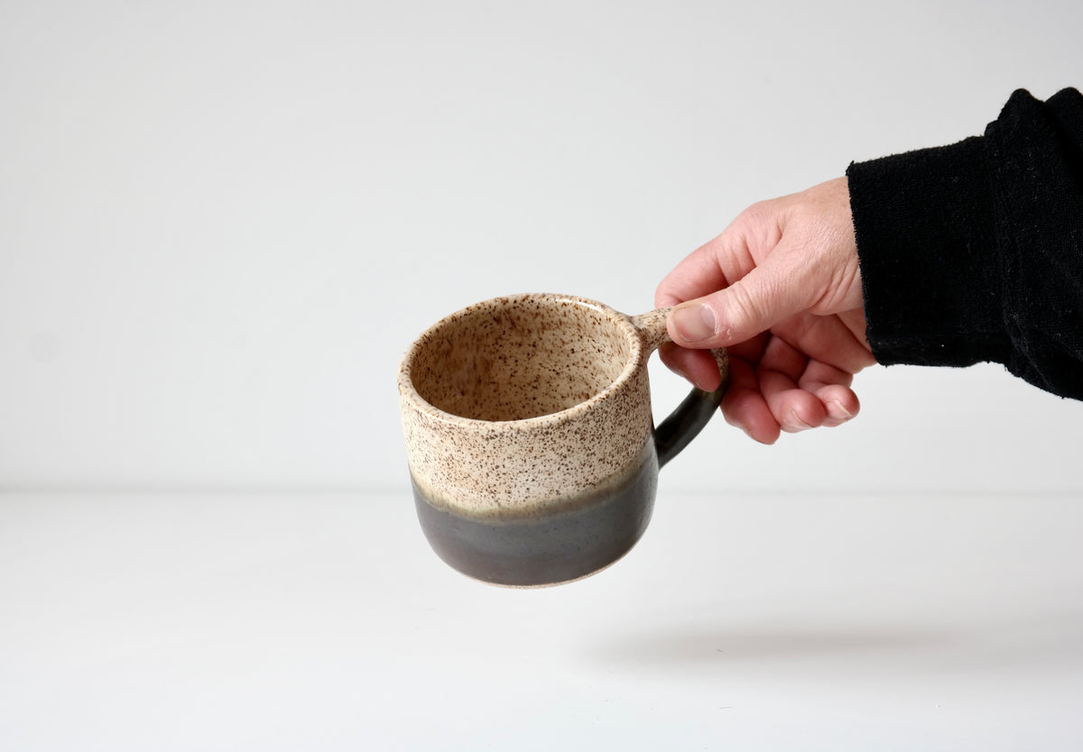 Handmade Stoneware Mug | Cream & Brown