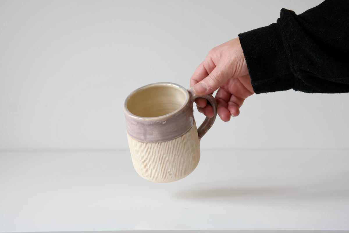 Lavender & Cream Textured Mug