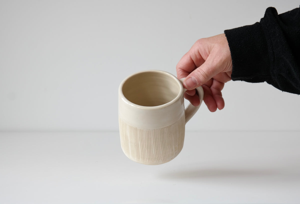 Ivory Textured Mug