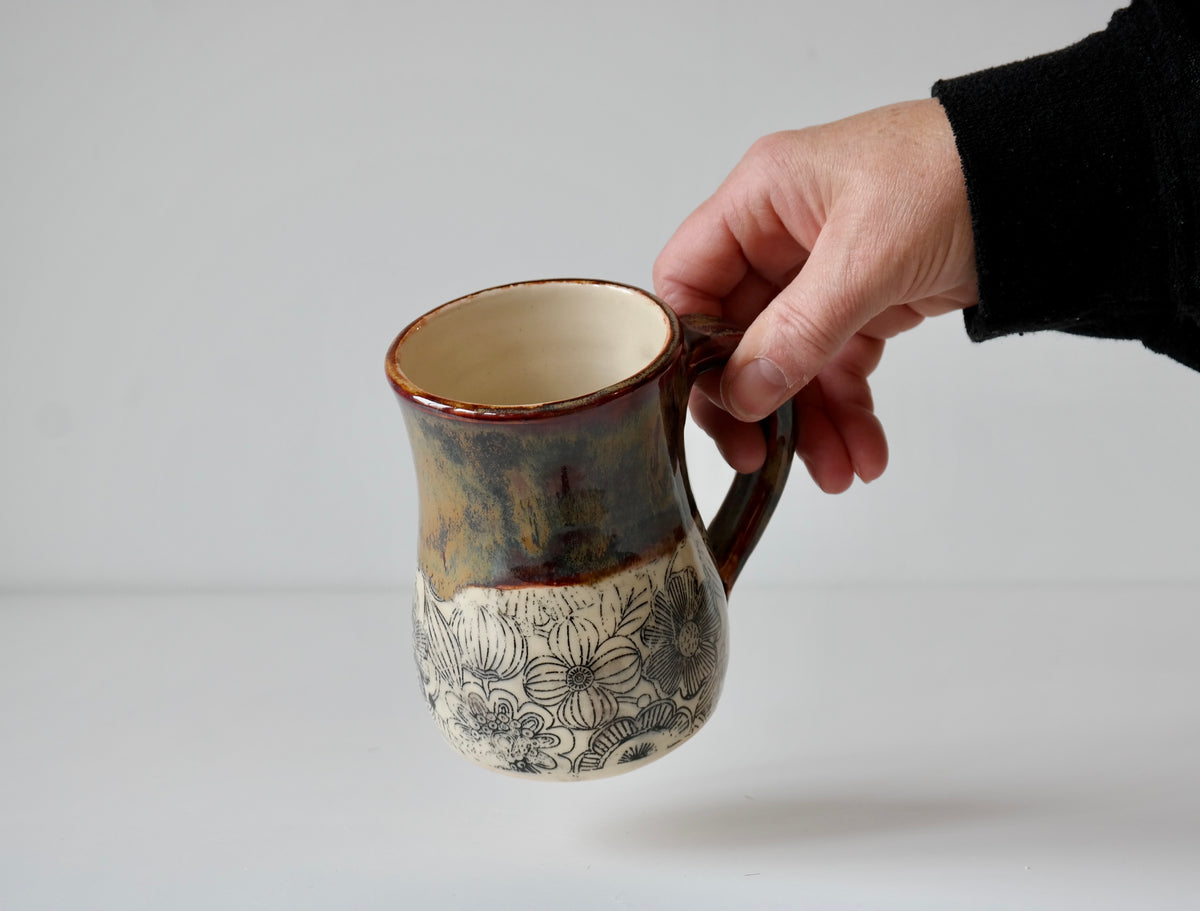 Rustic Floral Mug