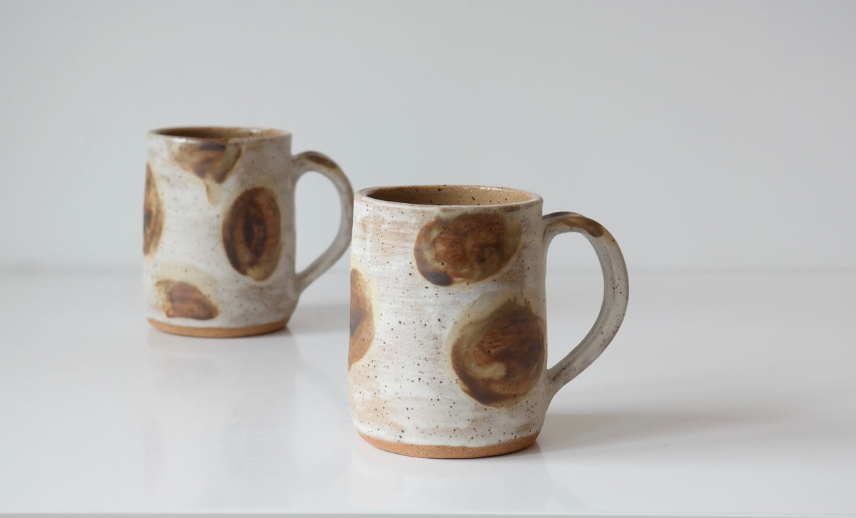 Handmade Stoneware Mug | Earthy Dots
